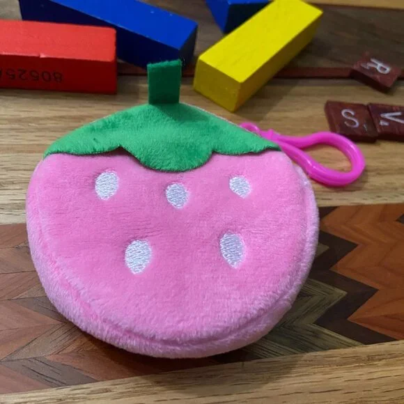 Pink Strawberry - Coin Purse Bag - Picture 3 of 5